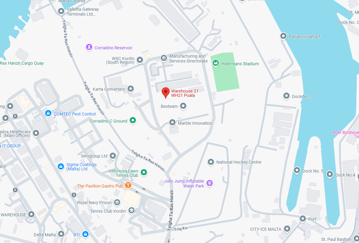 Map location of Domus.mt event venue in Malta – construction and interior design exhibition